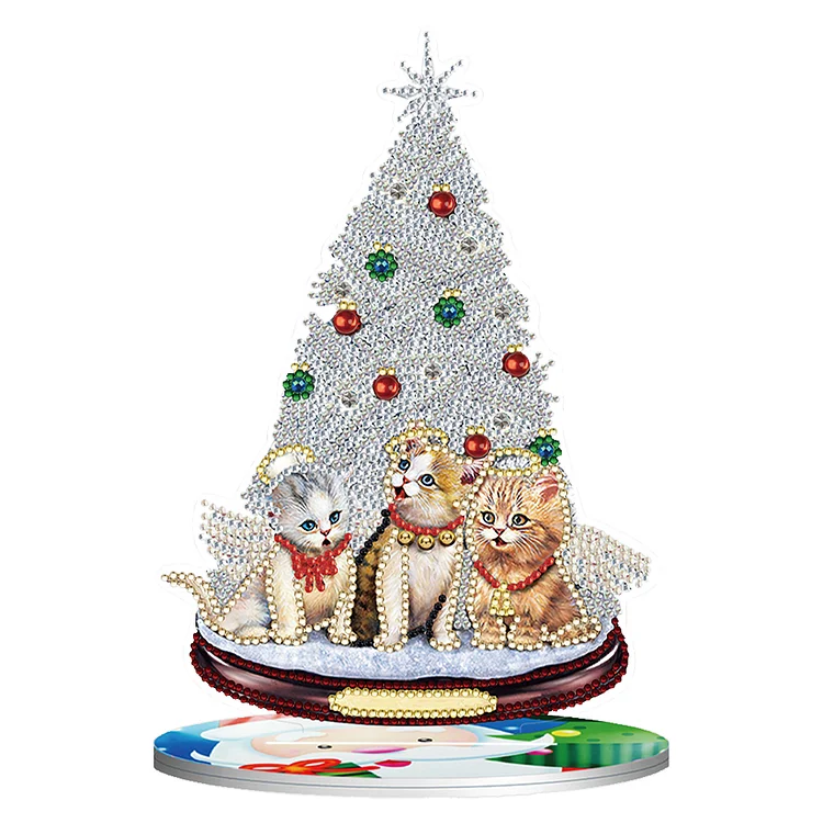 Christmas Theme Crystal Diamond Ornament Art Craft Round Drill Acrylic Kids Gift