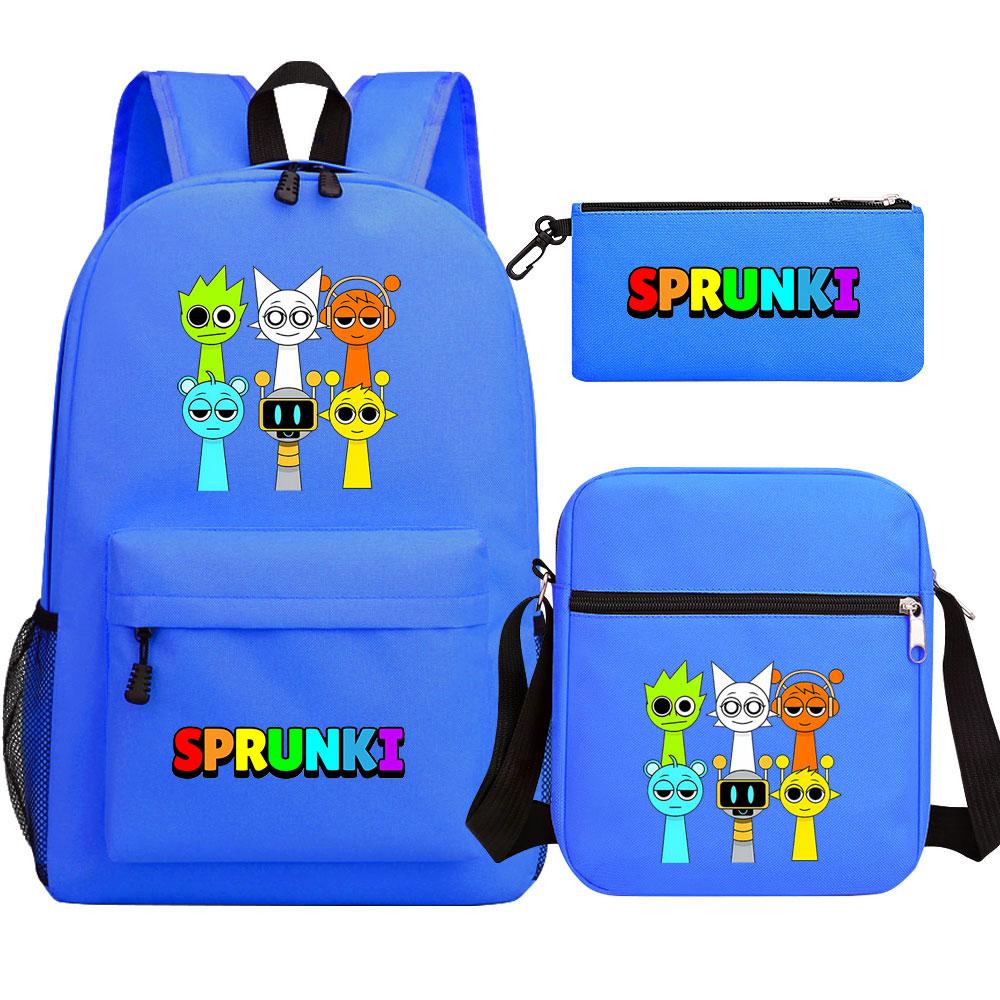 Mayoulove Sprunki Pattern Backpack Lightweight Design Perfect for School and Outdoor Adventures-Mayoulove