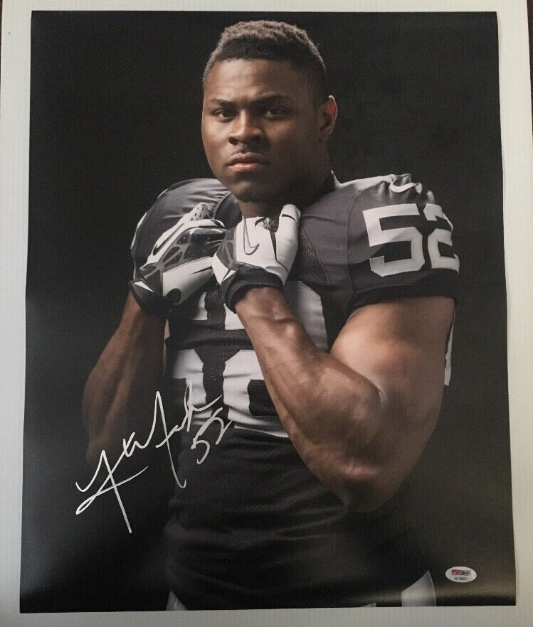 Khalil Mack Signed Autographed 16x20 Photo Poster painting Oakland Raiders PSA/DNA COA 7