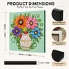 DIY Pre-Framed Flower Vase Button Art Canvas Kit