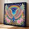 (25x25cm)DIY Rainbow Wing Framed Handmade Pearl Painting Art Craft Kit Living Home Decor