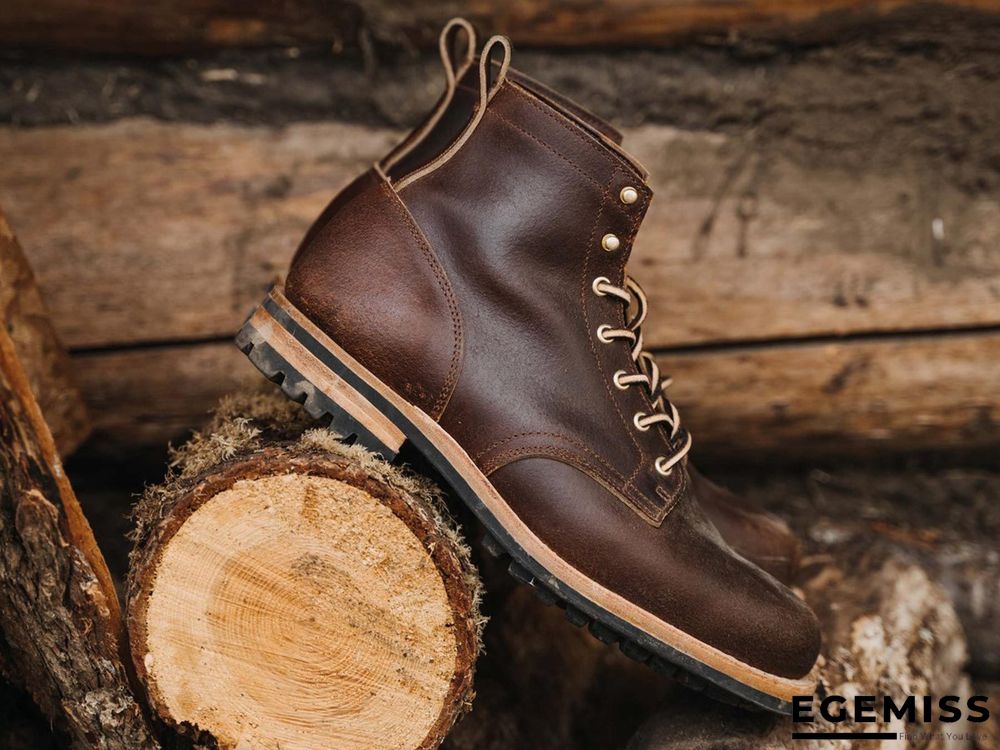 Cow Split Leather Men Boots Comfortable Boots Men Footwear Rubber Ankle Boots Men's Shoes | EGEMISS