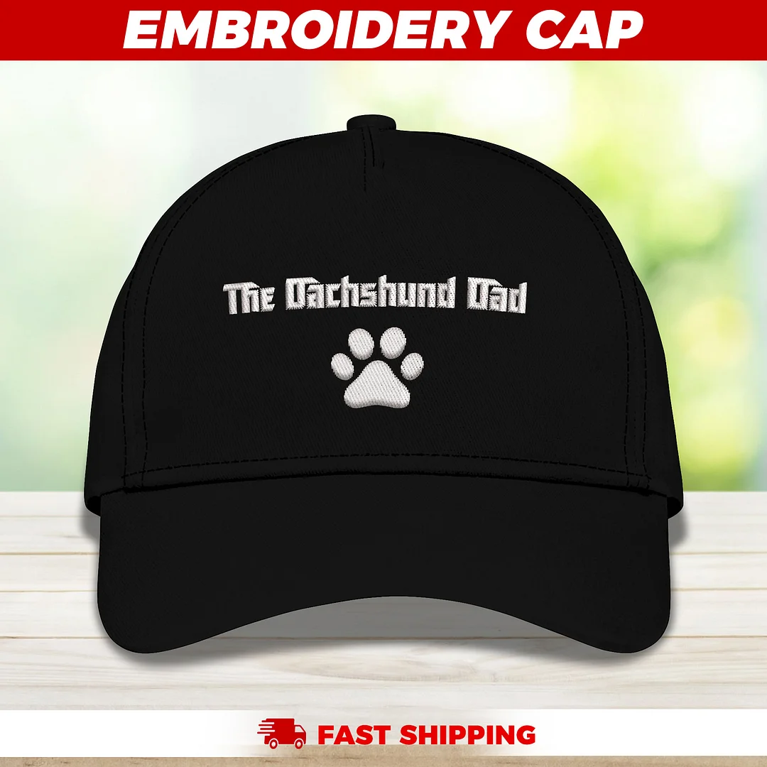 The Dachshund Dad Embroidery Cap
