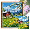 Scenery Full 11CT DIY Stamped Cross Stitch Kits 50x40cm Embroidery Needlepoint Starter Kits for Beginners Adults Home Decor