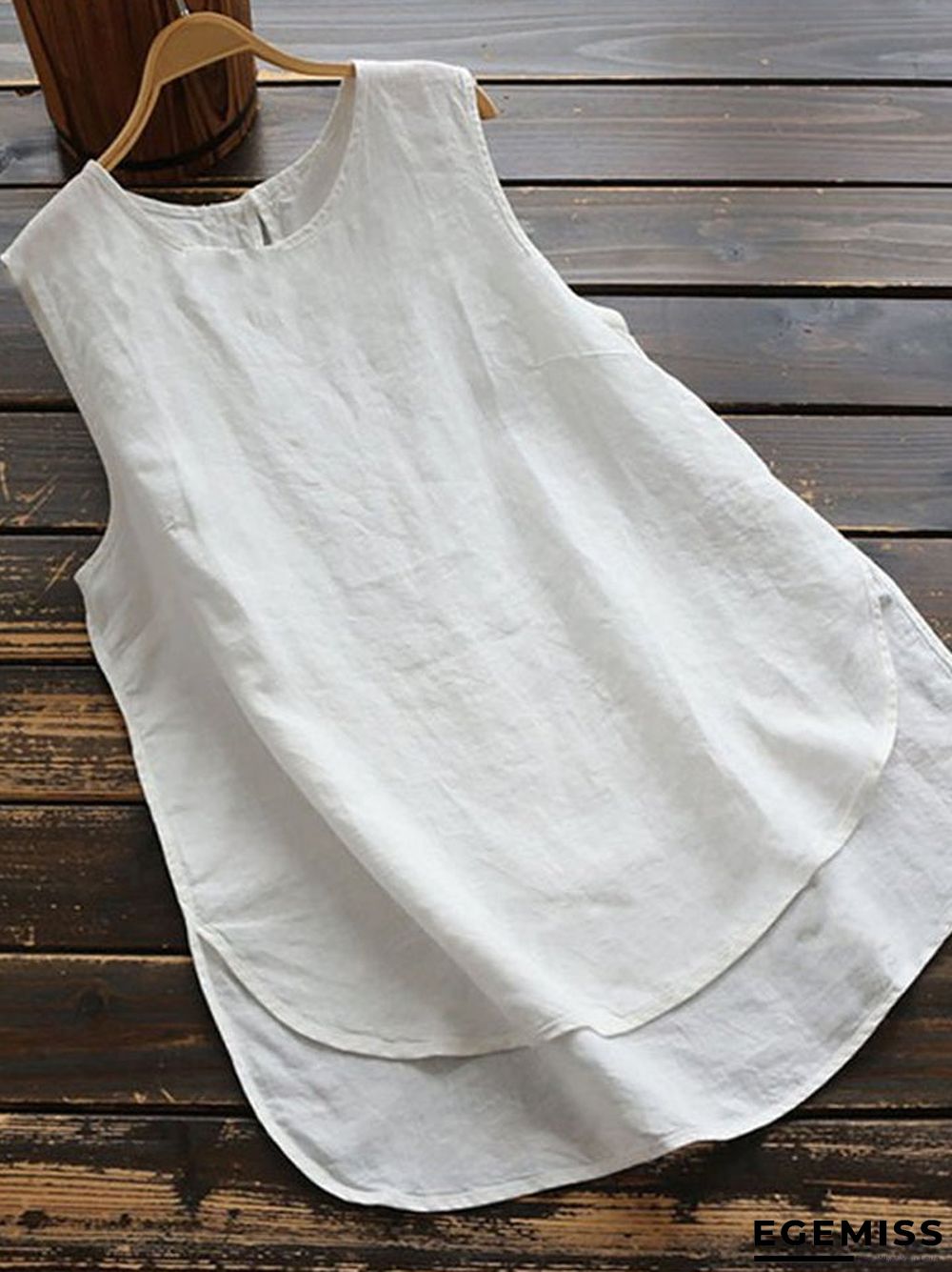 Cotton Sleeveless Paneled Shirts & Tops | EGEMISS