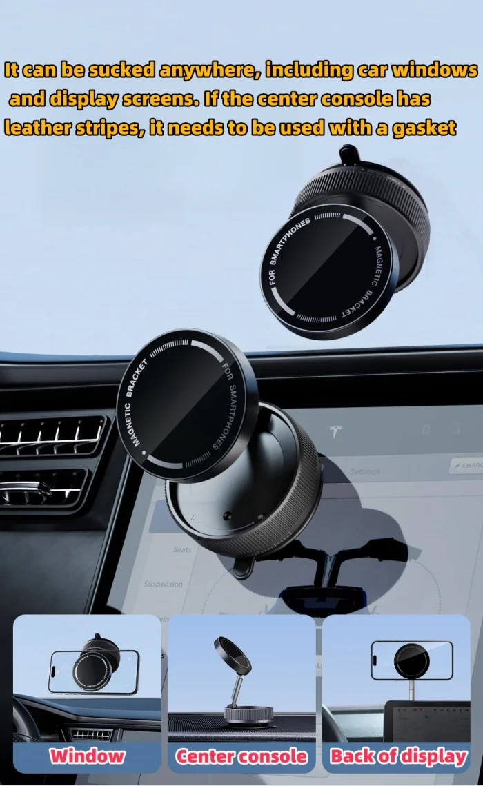 Car Navigation Vacuum Adsorption Magnetic Cell Phone Holder