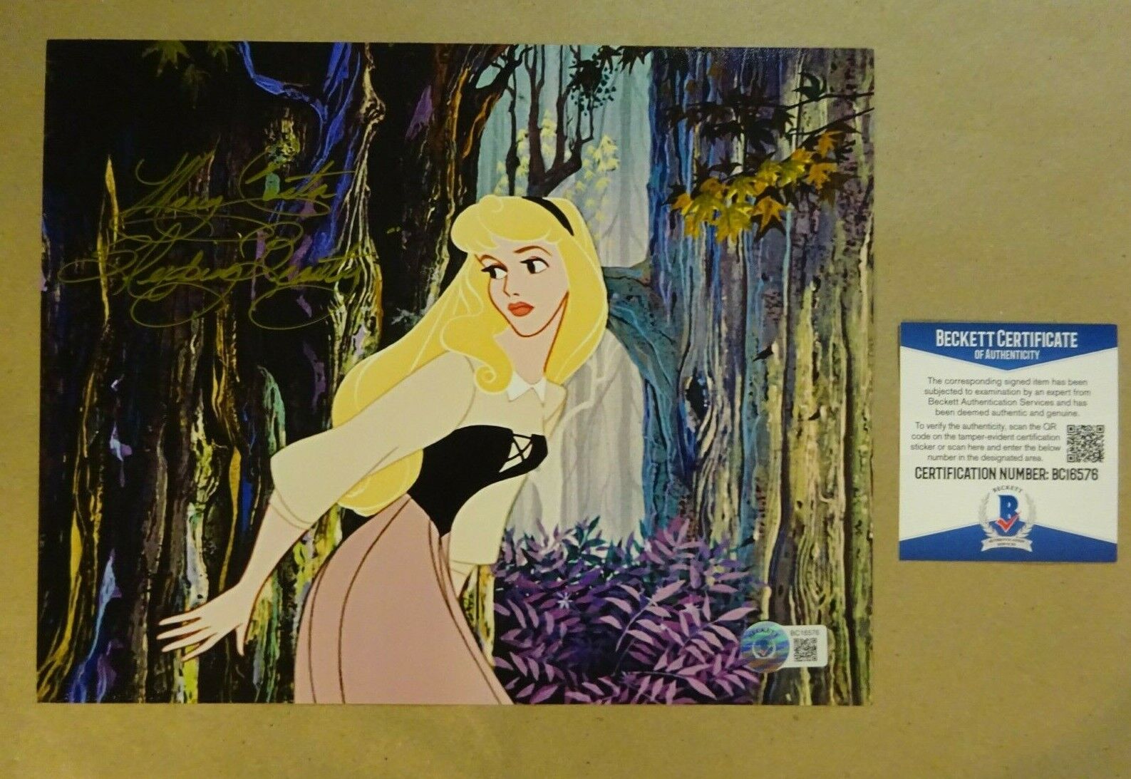 Autographed MARY COSTA Signed 8x10 Disney SLEEPING BEAUTY Photo Poster painting BECKETT BAS COA