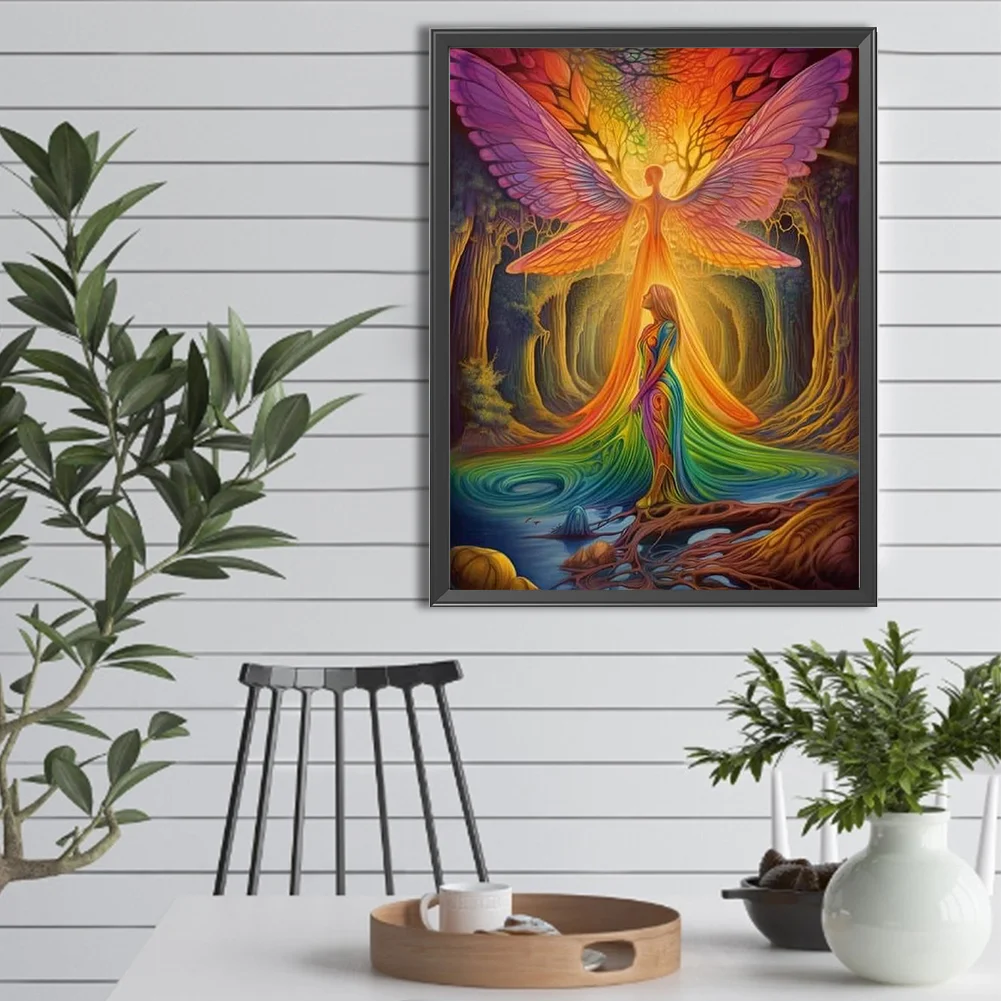 Full Round Diamond Painting 30*40cm - Woman And Fairy