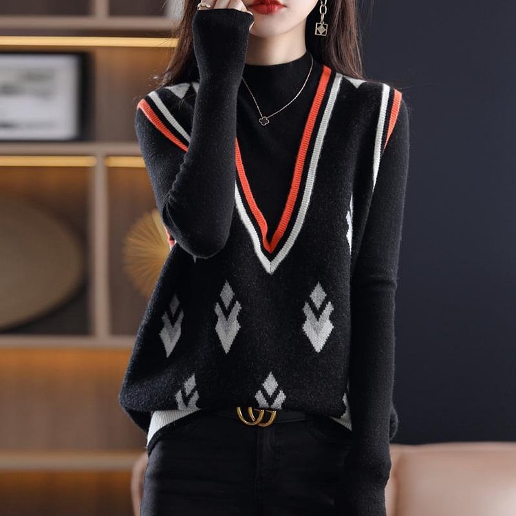 As Picture Shift Knitted Casual Tank Top