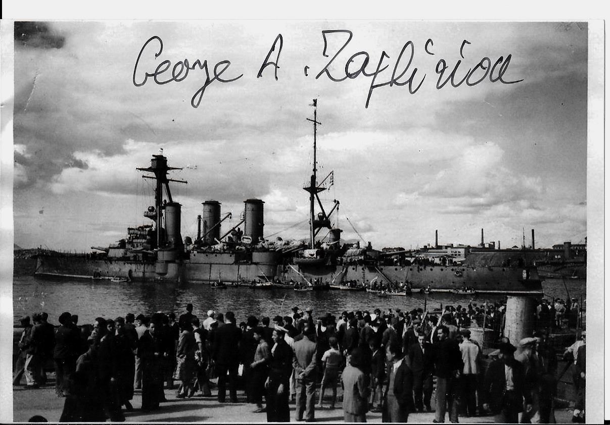 GEORGE ZAPHIRIOU GEORGIOS AVEROF GREEK NAVY WORLD WAR 2 VETERAN SIGNED Photo Poster painting