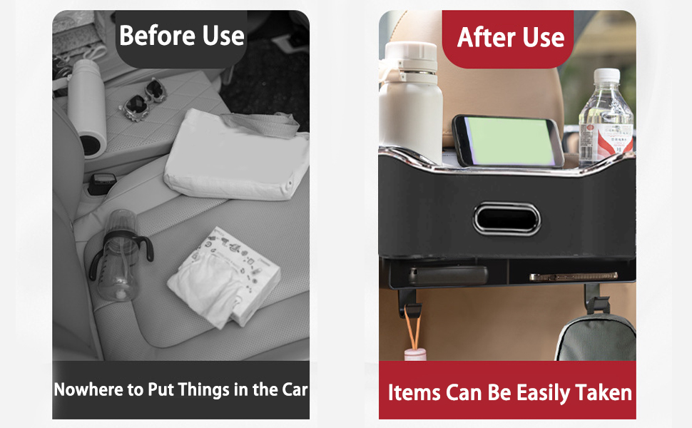 multifunctional car seat back storage box
