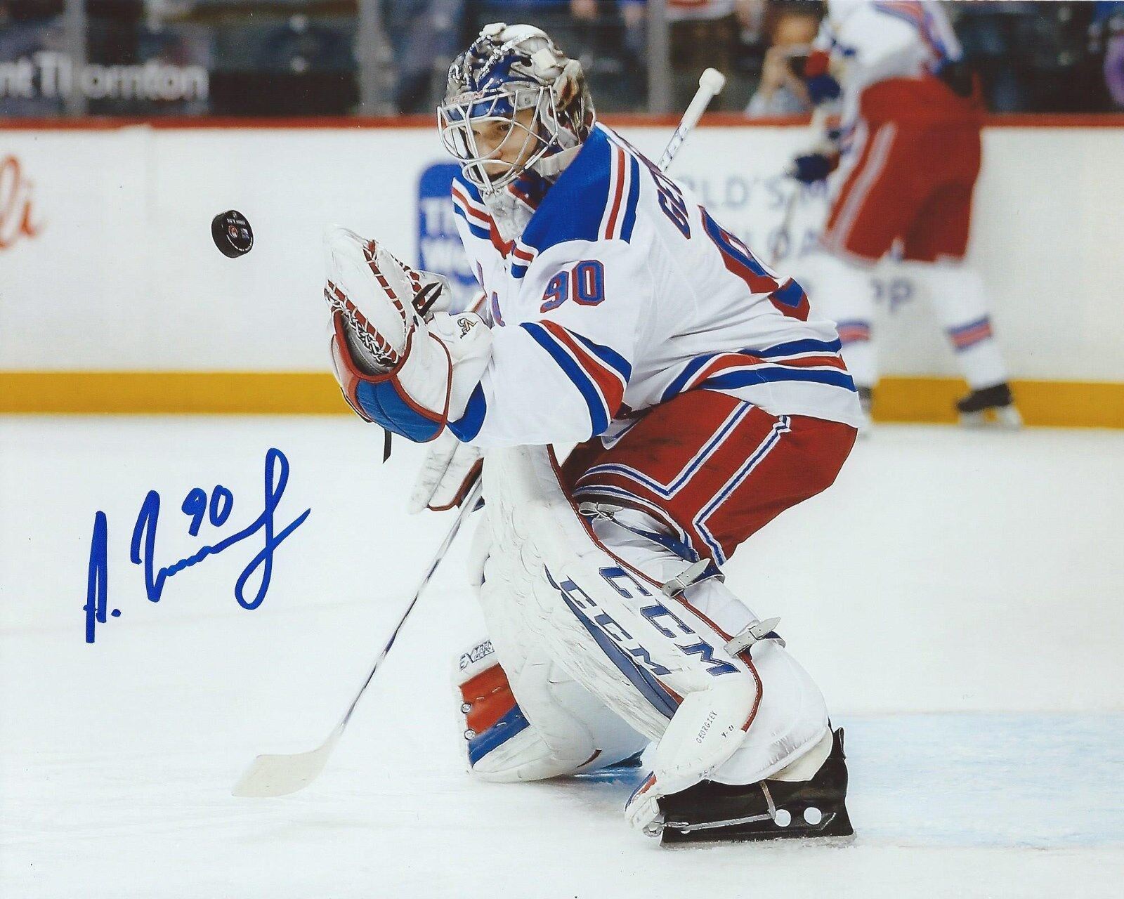 Alexandar Georgiev Signed 8x10 Photo Poster painting New York Rangers Autographed COA