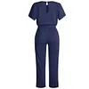 Women's Casual Loose Jumpsuit Solid Color Wide Leg Drawstring