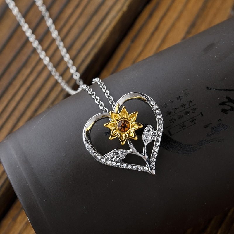 Sunflower Heart Necklace(Buy 1 get 1 free)