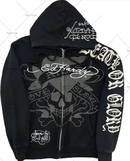 Sdrawing Sdrawing Gothic Rock Skull Bones Oversized Hoodie