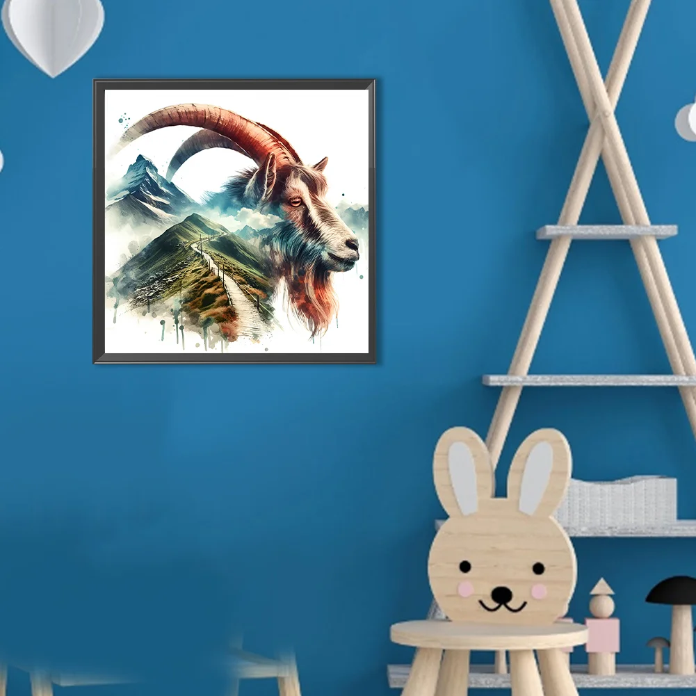 Diamond Painting - Full Round Drill - Goat Silhouettes(Canvas|30*30cm)
