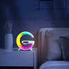 Wireless Charger Stand Bedside Night Light Alarm Clock BT Speaker (White)