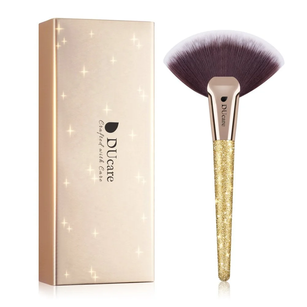 Highlighter Brush Makeup Brushes Fan Blending Eyeshadow Contouring Blush Brush Goat Hair Cosmetic Tool