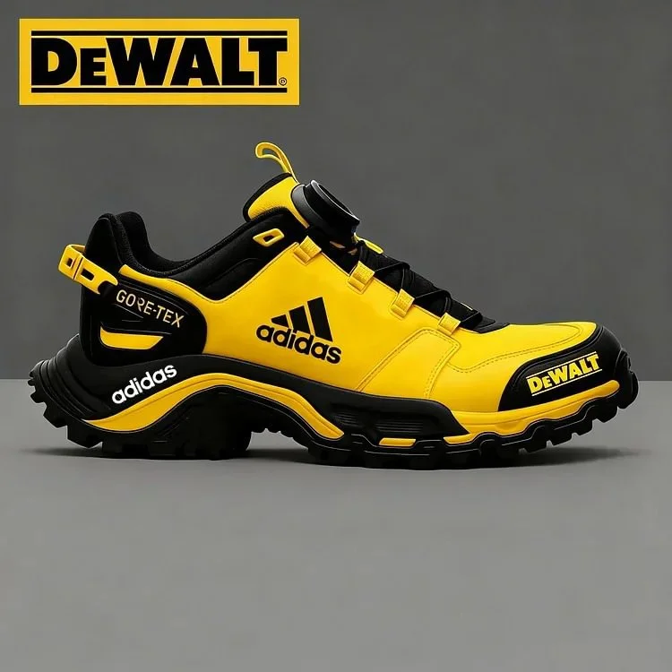 Nepromokavé a prodyšné pánské pracovní a turistické boty od značek Adidas® a DEWALT jsou ideální pro práci i outdoorové aktivity.