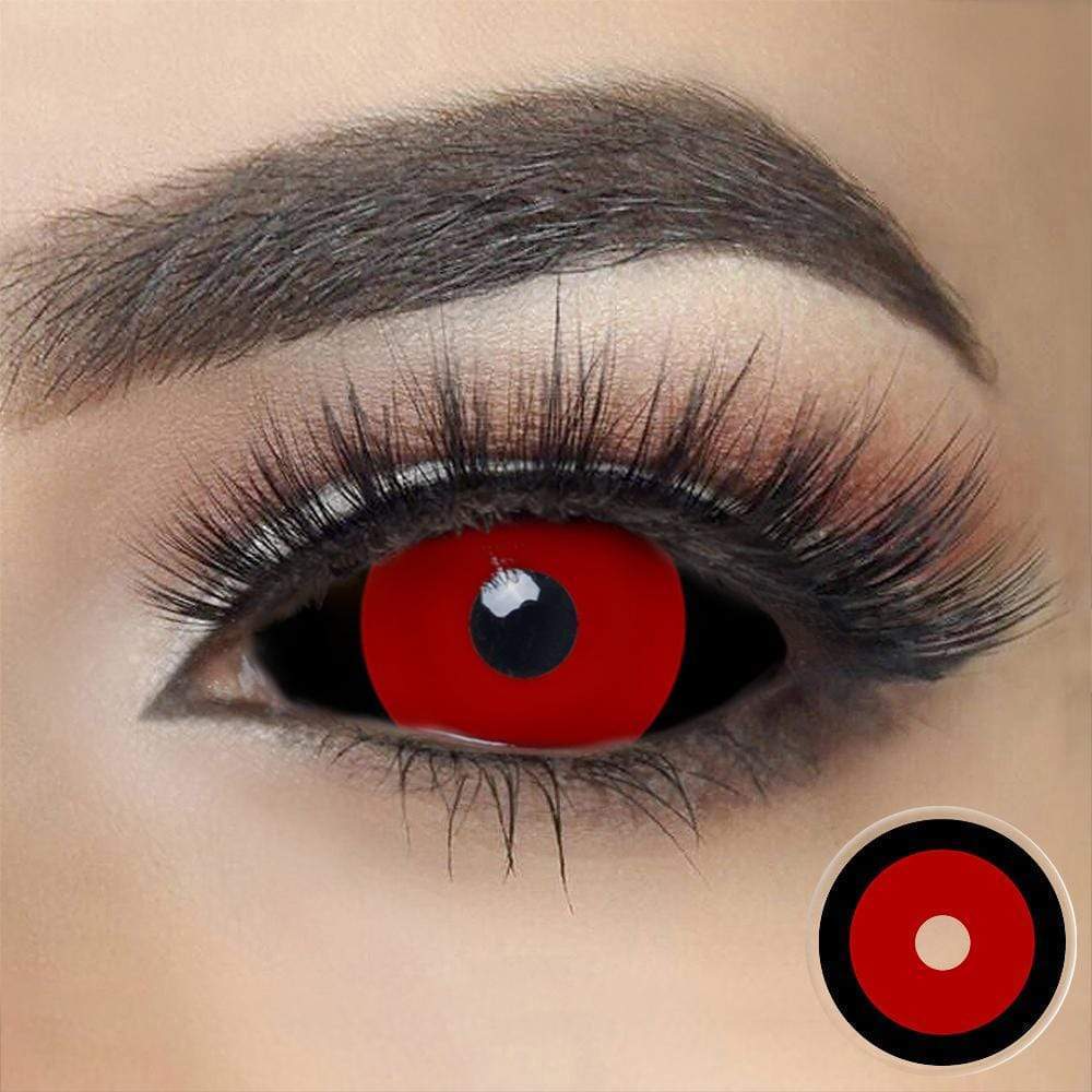 Black Ring Red Sclera Halloween Lenses