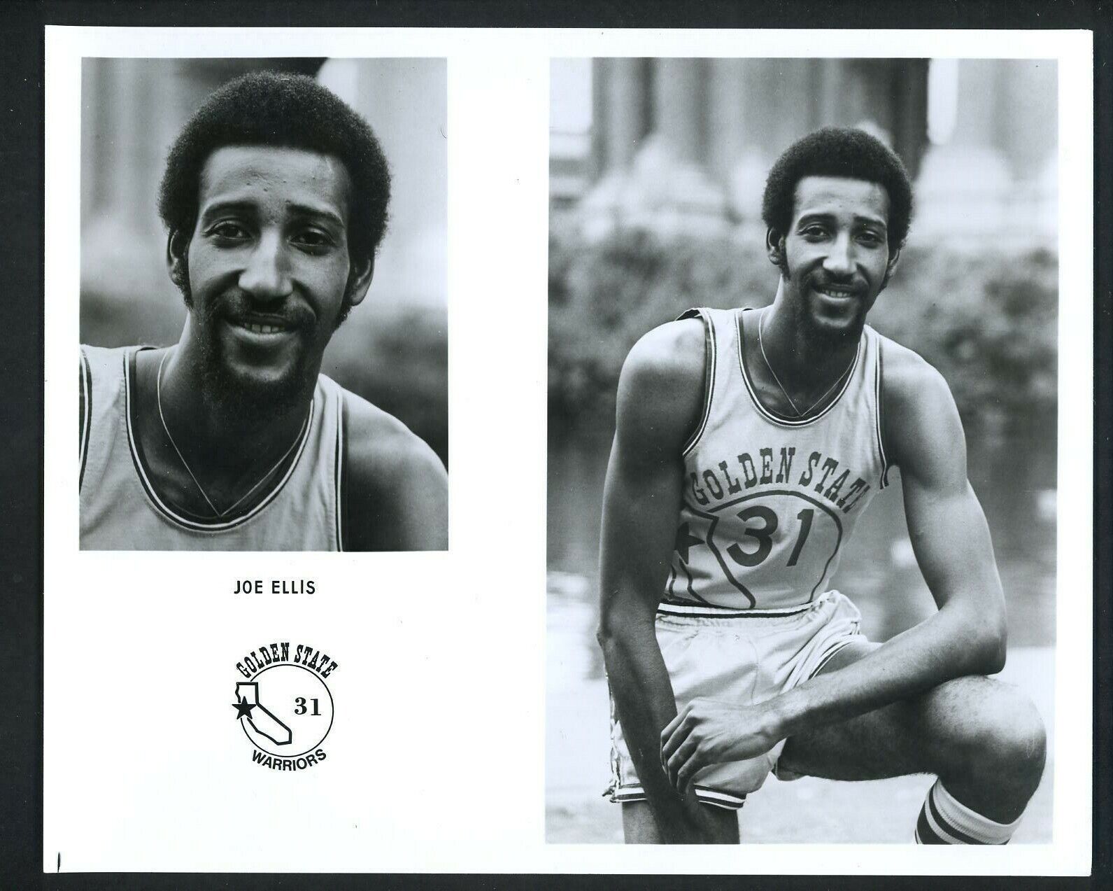 Joe Ellis Golden State Warriors team issued 1970's Type 1 Press Photo Poster painting