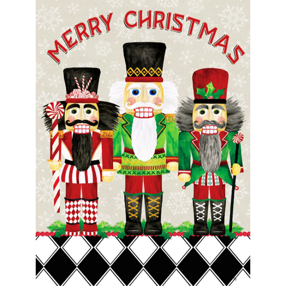 

(Multi-Size) Merry Christmas Nutcracker - Round/Square Drill Diamond Painting - 30*40CM, Round diamond 30*40cm, 501 Original