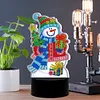 DIY Diamond Painting 7 Color Night Light Lamp Home Decoration Ornament Gift Kit(Snowman)