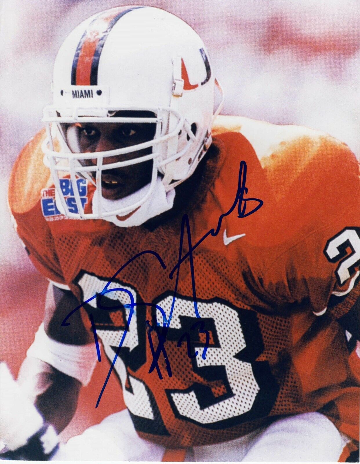 Duane Starks #1 8x10 Signed Photo Poster painting w/ COA Miami Hurricanes