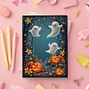 2 St&uuml;ck 50-seitiges A5 Halloween Diamond Painting Notizbuch f&uuml;r Erwachsene Urlaubsgeschenk