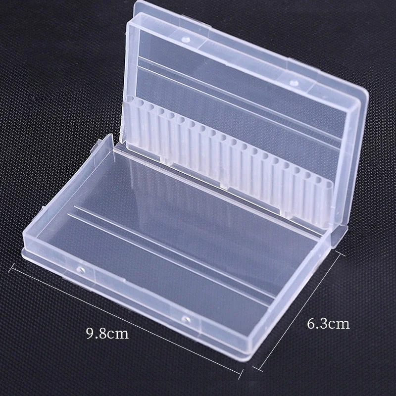 Nail Drill Grinding Bit Holder Box Display Storage Container Nail Polishing Head Stand Metal Organizer Case Nail Drill Bits Tool-Nail Inspo