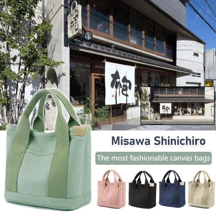 【Japanese handmade】Large capacity multi-pocket handbag