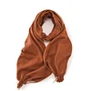 Plain Colors Tassels Unisex Scarf Team Event Anniversary Shawl