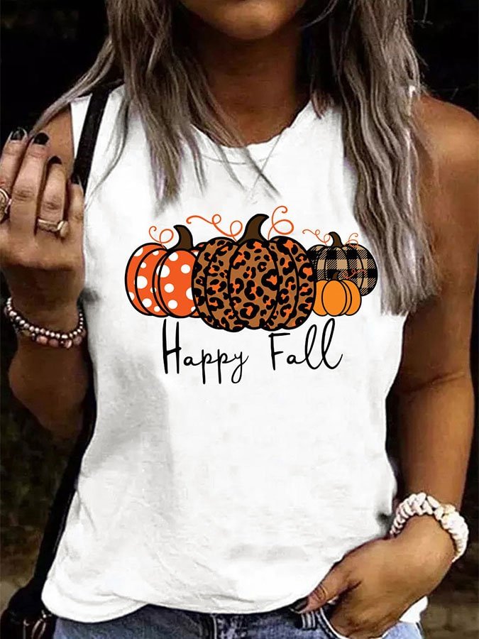 Happy Fall Pumpkin Tank Top
