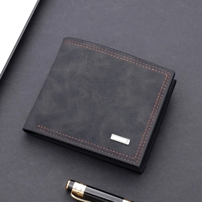 Men’s Solid Color Pu Leather Open Wallets