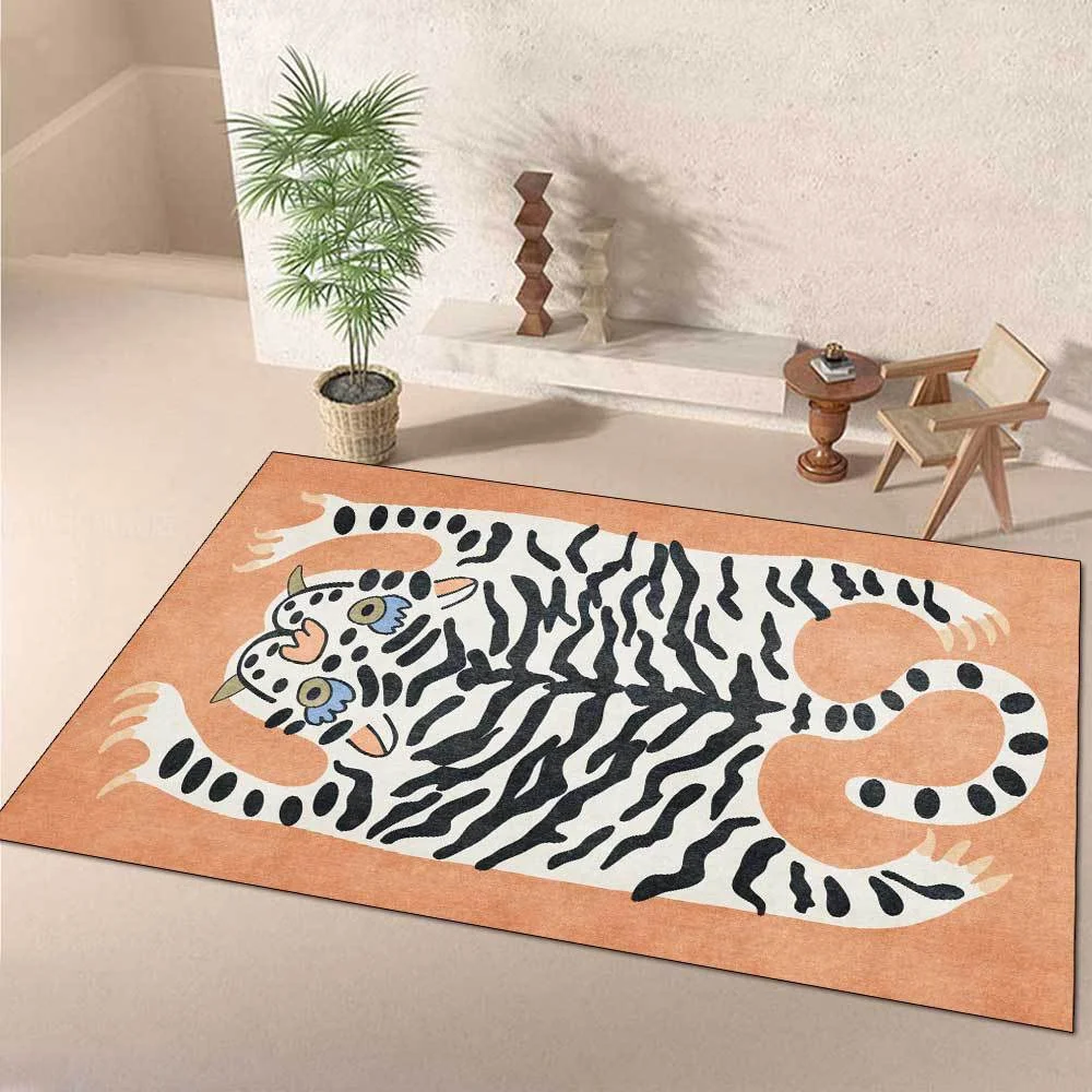 3D Leopard Tiger Lion Cat Non-slip Area Rugs Large Mat Rugs for Living Room Comfortable Carpet Soft Floor Mat Rugs for Bedroom 121-1