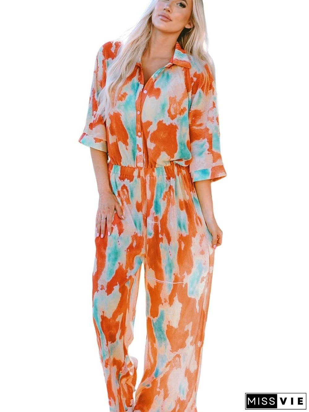 Casual Multicolor Printed Button Shirt Dress