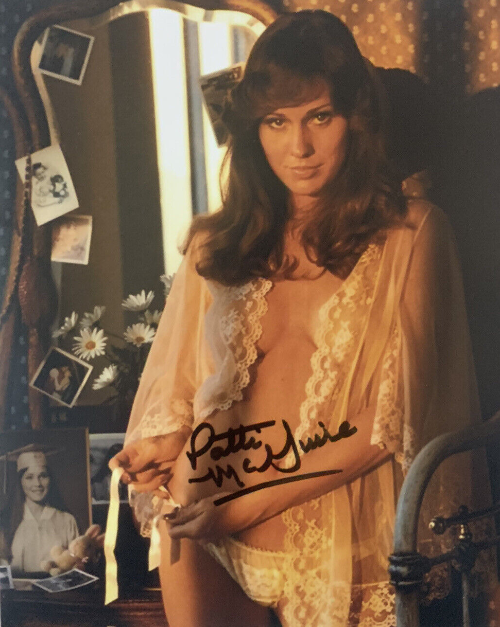 PATTI MCGUIRE HAND SIGNED 8x10 Photo Poster painting PLAYBOY MODEL SEXY AUTHENTIC AUTOGRAPH