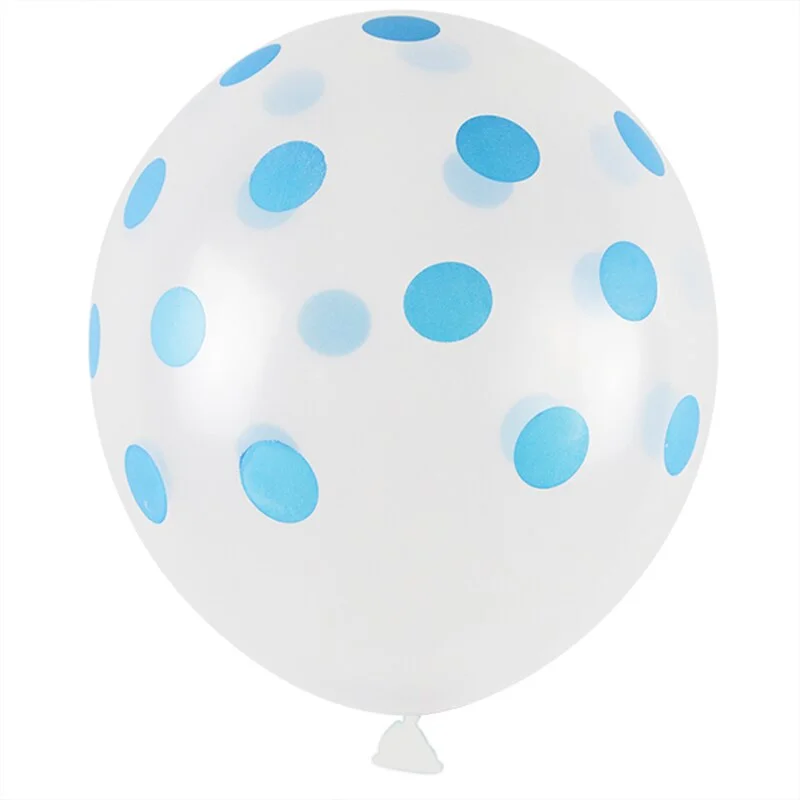 10pcs 12inch Latex Transparent Balloons Polka Dot Colored Wedding Birthday Party Balloons Decoration Globos Air Balls Baloons