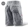 Cotton Blend Cargo Shorts for Men Lightweight Breathable Outdoor Summer Shorts with Multiple Pockets by Inlyline