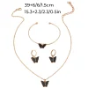 Ensemble de bijoux collier/bracelet/boucles d'oreilles papillon