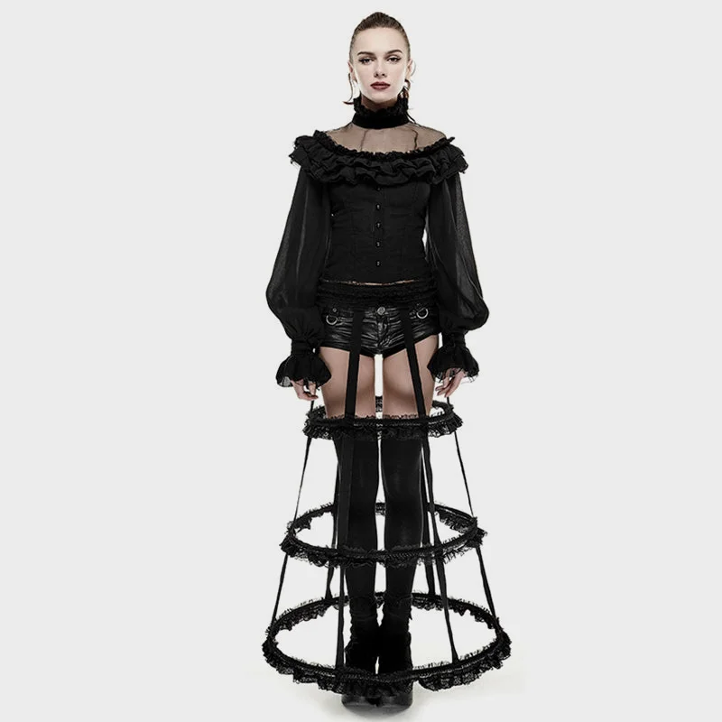 Gothic 4 Layers Mesh Skirt
