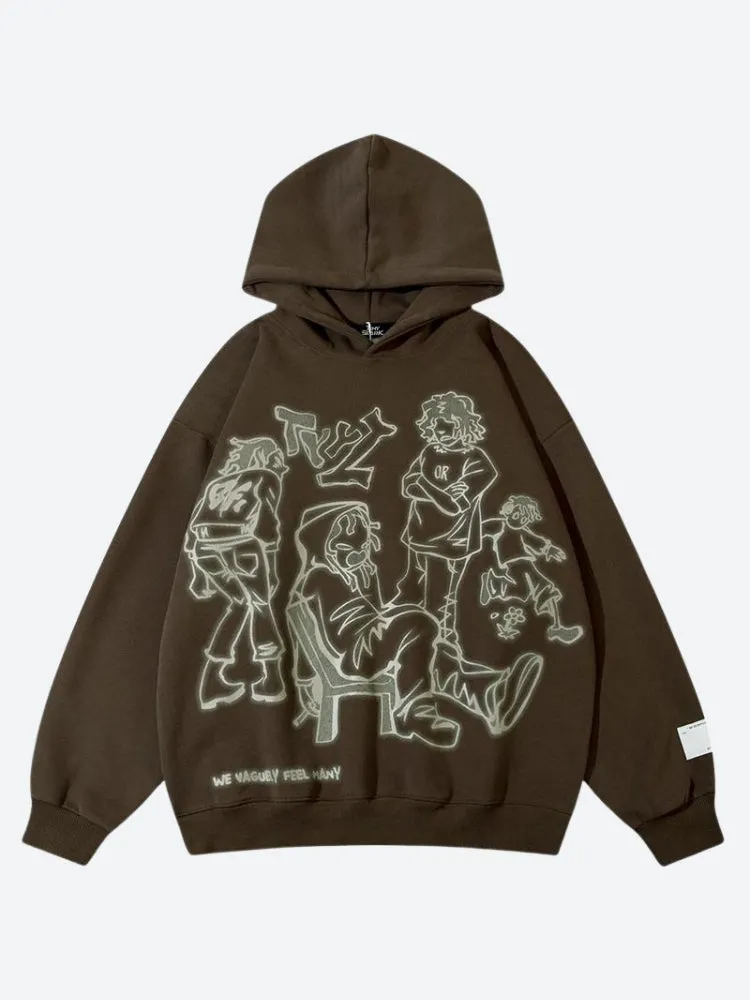 Brownm Vaguely Feel Many Hoodie