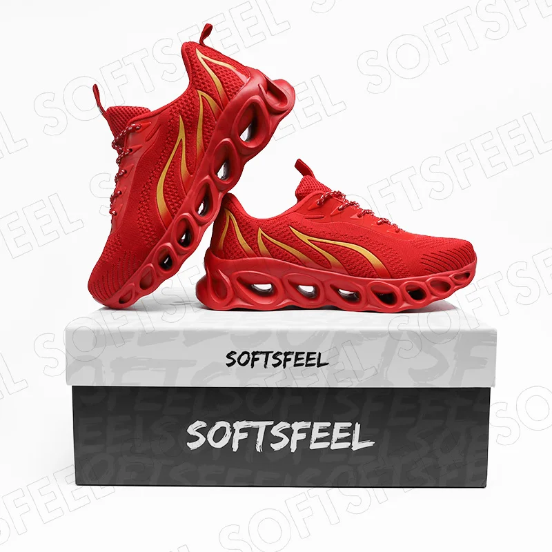 Softsfeel Women's Relieve Foot Pain Perfect Walking Shoes - Red