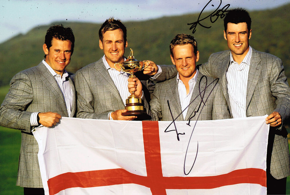 Luke Donald & Ross Fisher DOUBLE SIGNED Ryder Cup 12x8 Photo Poster painting AFTAL COA Autograph