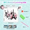 Tour Eiffel papillon - peinture diamant de forme sp&eacute;ciale - 30*30cm