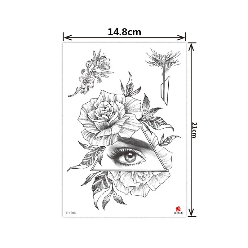 Flower arm tattoo stickers half arm tattoo stickers flower creative tattoo stickers waterproof and durable