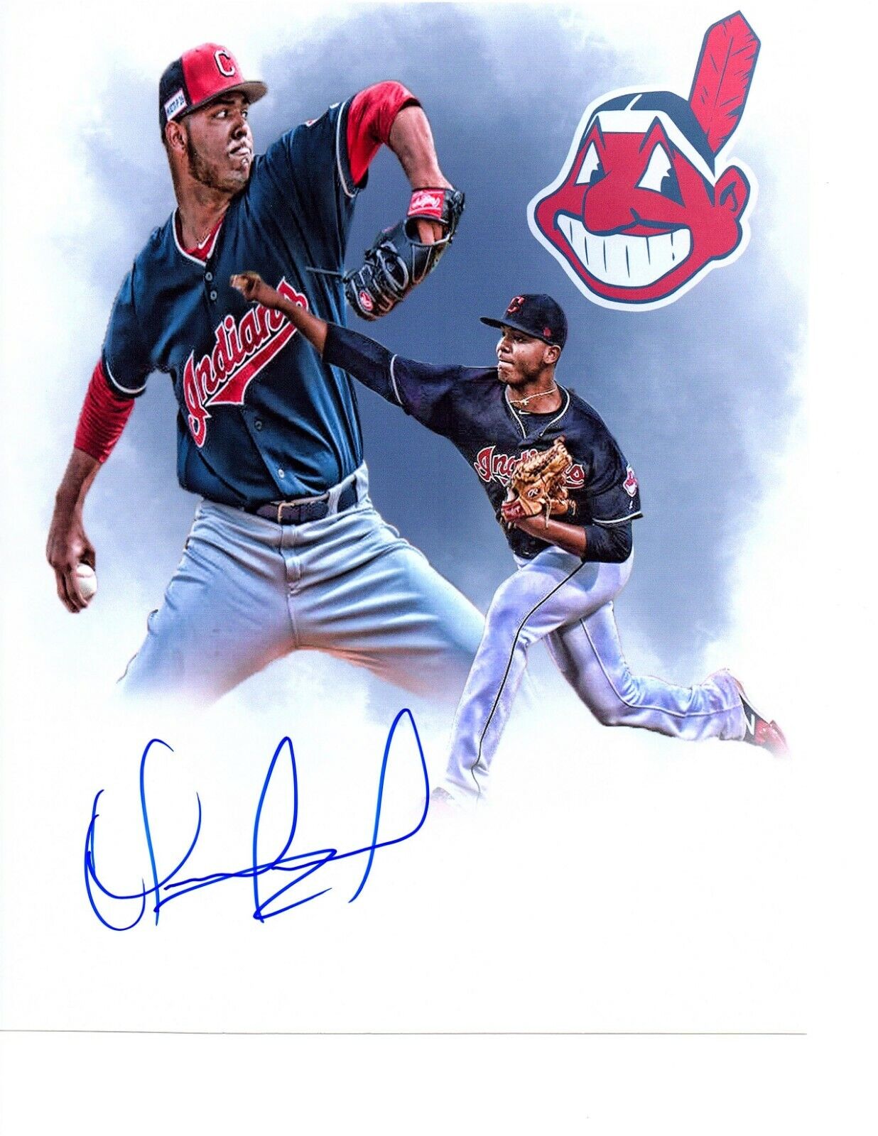 Luis Ovideo signed 8x10 Photo Poster painting autograph Cleveland Indians Prospect baseball b