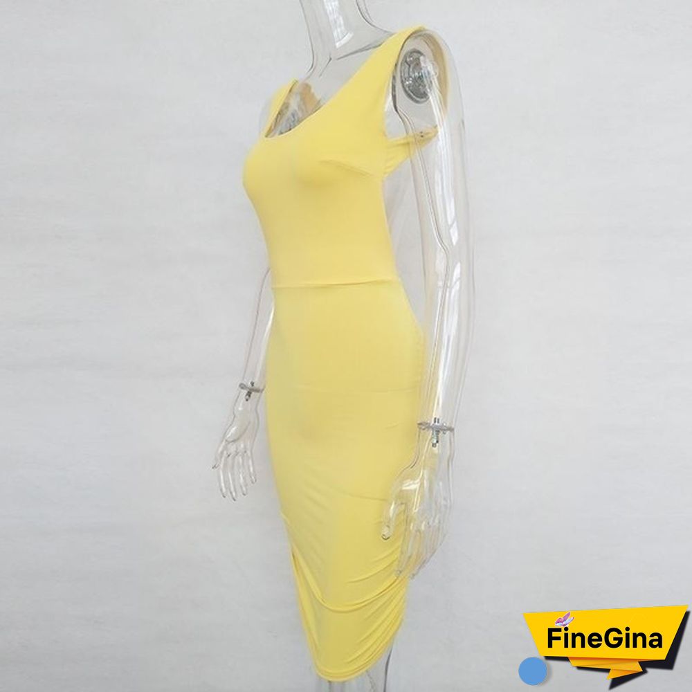 Sexy Backless Summer Dress Slim Short Pencil Bandage Club Party Dresses Casual Beach Mini Bodycon Dress
