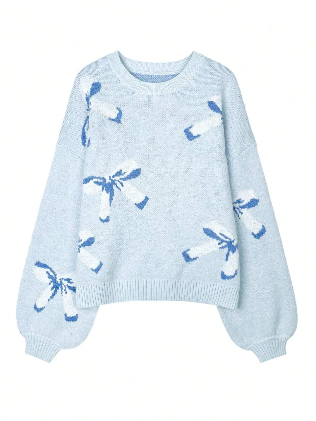 Nigikala Nigikala And Winter Women's Explosive Bow Bows Languid Loose Knitting Shirt