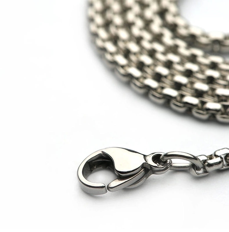 Gothic Punk Solid Color 304 Stainless Steel Chain Men’s Necklace
